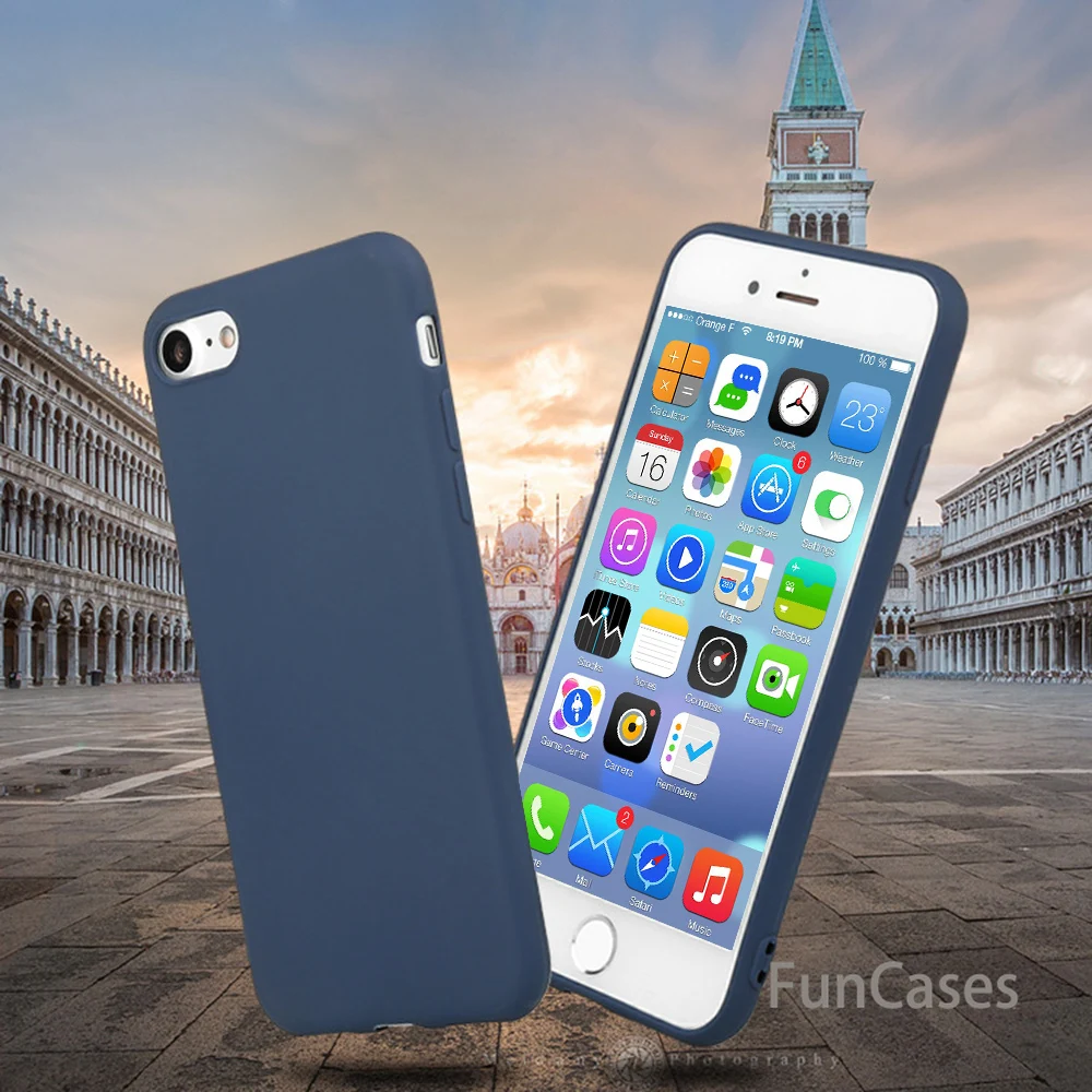Сплошной цвет ТПУ чехол для телефона iPhone XS 6s 6 Plus простой матовый X XR Max Тонкий 7 8