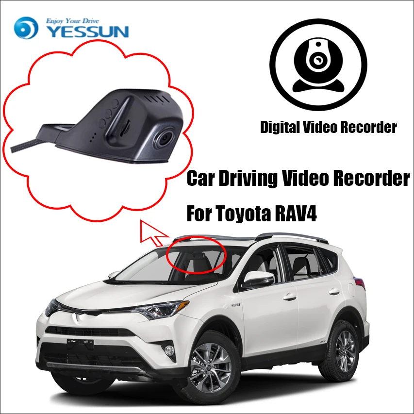Видеорегистратор YESSUN для Toyota RAV4 камера приборной панели с Wi Fi вождения