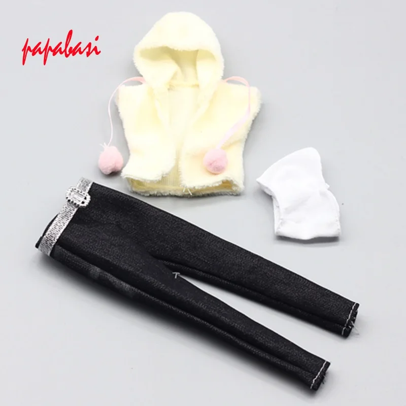 1 комплект модный наряд Повседневное платье с длинным рукавом рубашка брюки Одежда для Барби аксессуары для кукол игрушки