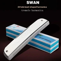 swan 24 holes ship type c key octave harmonica mouth organ wind musical instrument toy beginners kids adults gifts