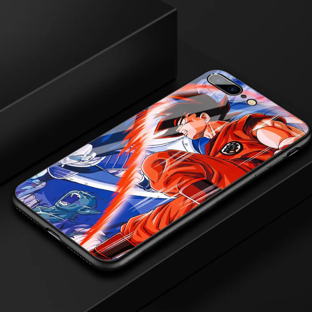 FinderCase для iPhone X закаленное стекло Dragon Ball z чехол для iPhone 6 6S 7 8 plus X XR XS MAX 11 pro max - Цвет: 01417