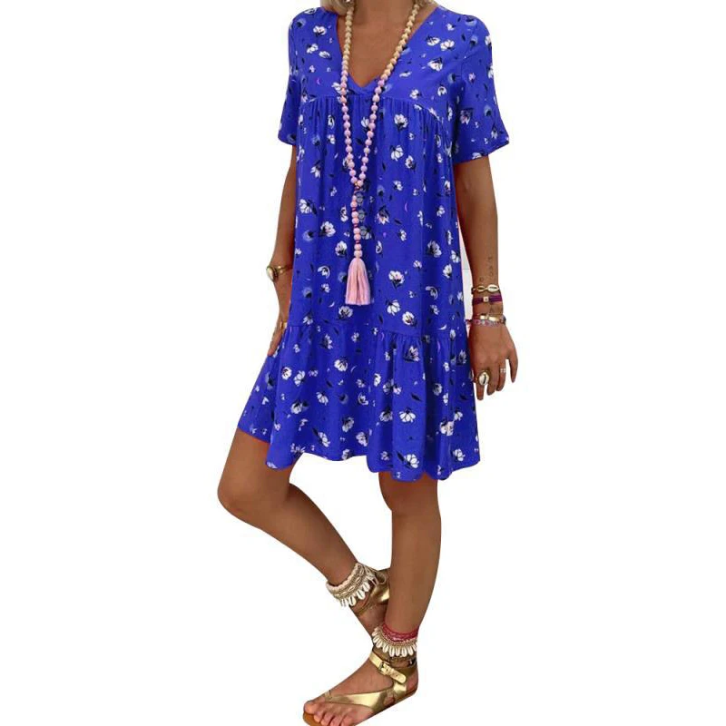 Женское пляжное платье летние праздничные мини Вечерние Платья с цветочным