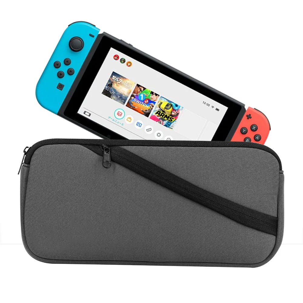 Мягкий чехол YTTL сумка для хранения игровых аксессуаров Nintendo Switch слот карт внутри