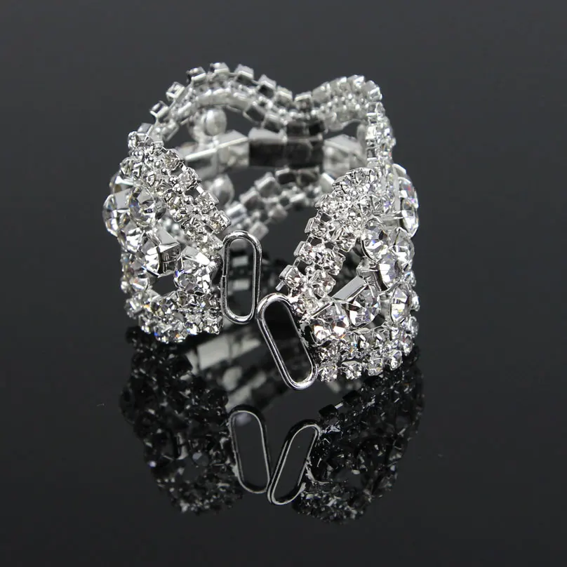 30 Pcs Rhinestone Bikini Connectors Buckle Chain Crystal Trim Trimming For Swimming Wear Decoration 12.3x3cm | Дом и сад