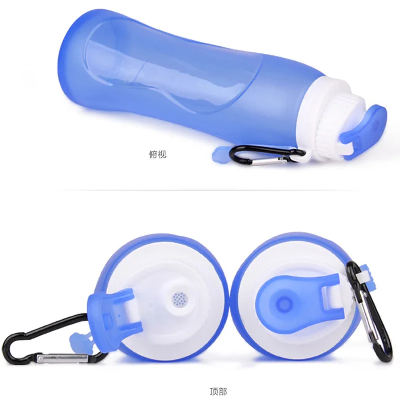Outdoor Sport Extrusion Type Portable Cup Foldable Silica Gel Glass Travel Tourism Field Gym Soft | Дом и сад