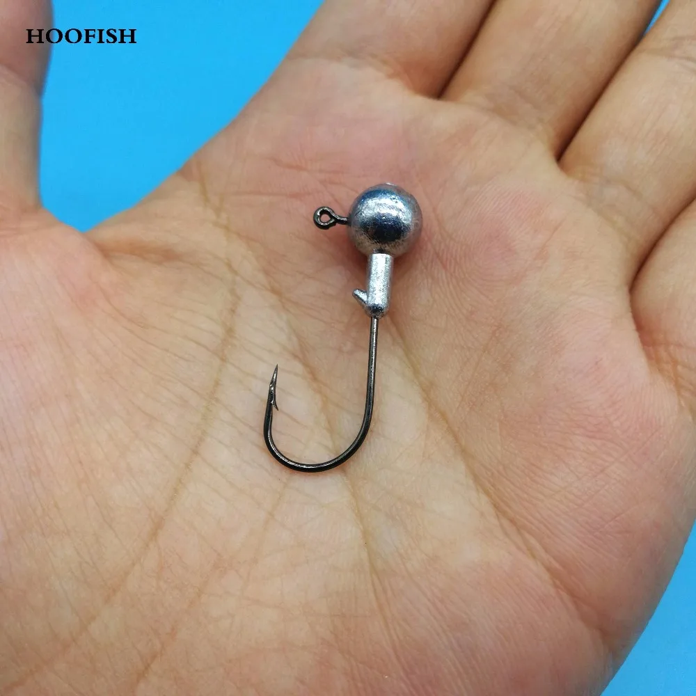 Рыболовный крючок с свинцовой головкой HOOFISH 30 шт./лот 1 г/1 7 г/2.5g/3.5g/5g/7g/10g/14 г/18 г/21 г/30