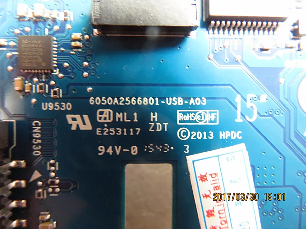 Оригинальная USB аудио плата для HP Probook 650 G1 655 интерфейсная сетевая 6050A2566801 A03