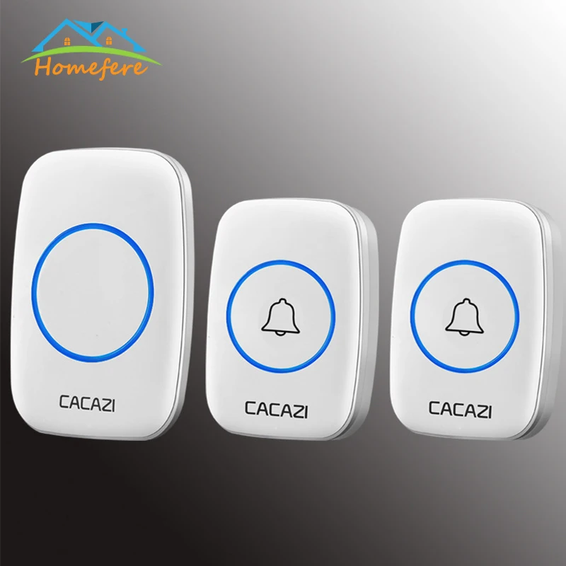 60 курантов беспроводной водонепроницаемый дверной звонок AC 100 240 в 300 м Пульт