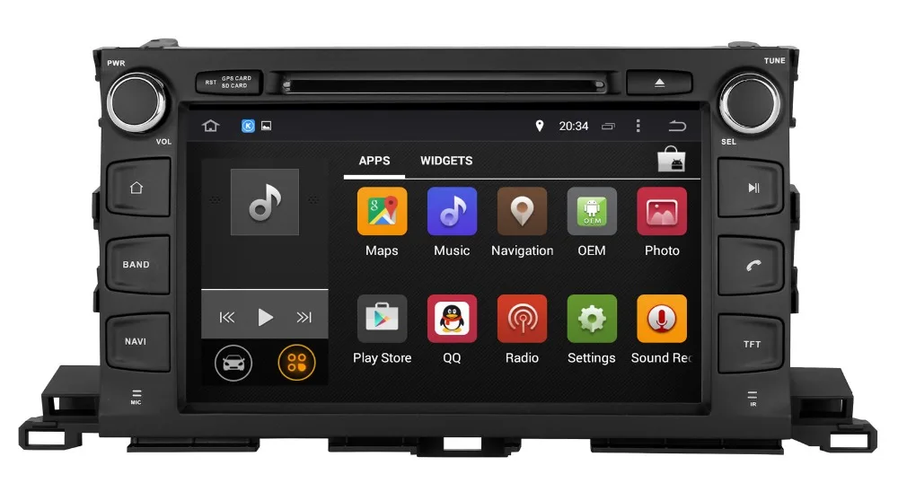 Android 7 1 Автомобильный DVD плеер для Toyota Highlander 2014 2015 с GPS навигацией Радио BT USB SD RCA AUX