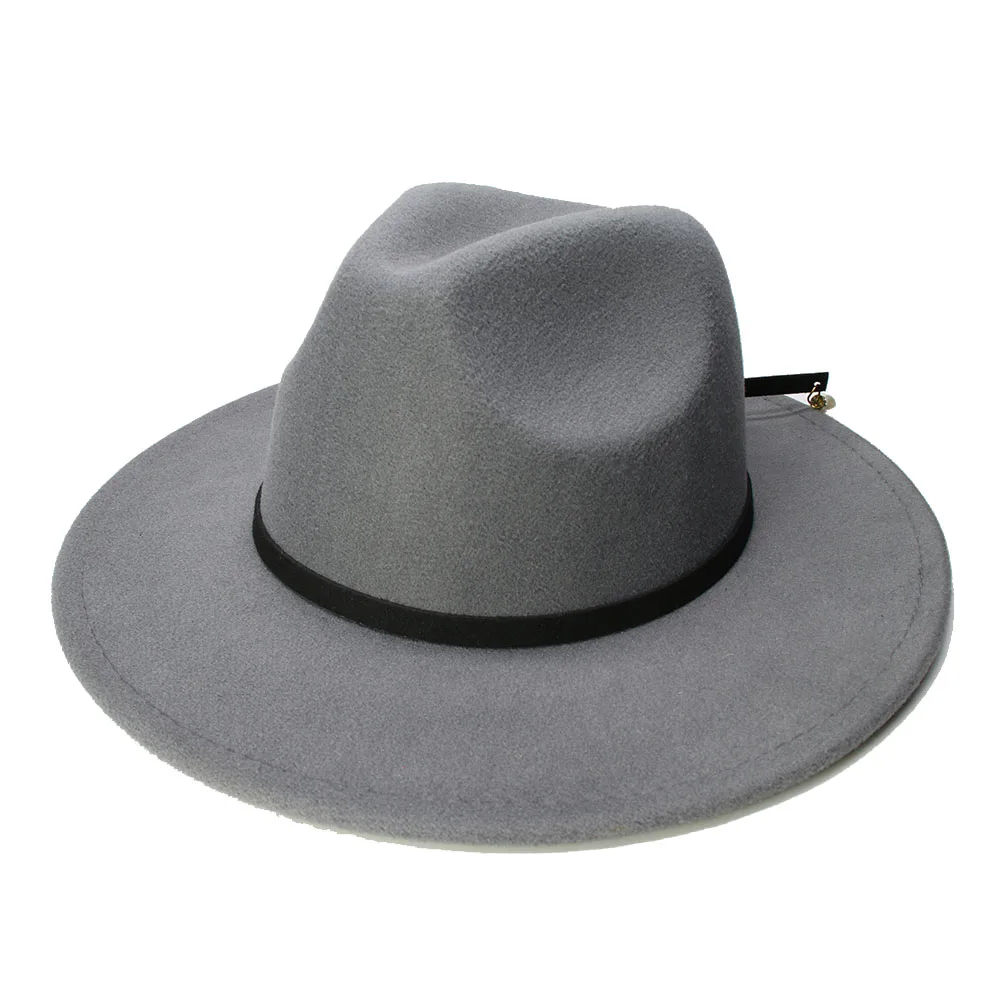 Винтажная шляпа LUCKYLIANJI в стиле ретро для женщин и мужчин федора из 100% шерсти с