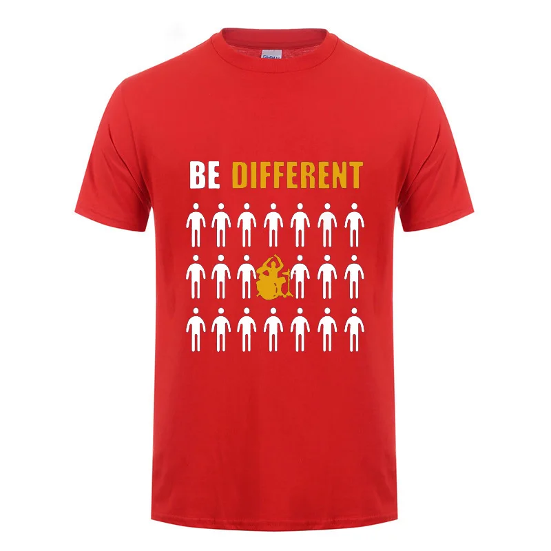 BE Different футболка забавный подарок на день рождения для барабанщика бойфренда мальчика Мужчины хип хоп Рок Группа Футболка короткий рукав барабанная музыка футболка