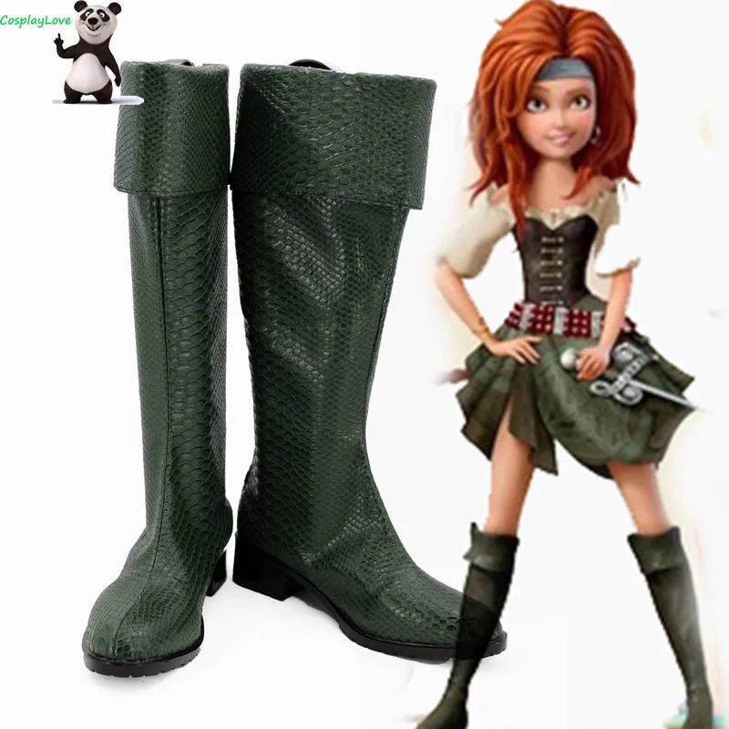 Туфли Tinker Bell And The Pirate Fairy Zarina зеленые для косплея длинные сапоги на высоком каблуке изготовленные на заказ косплей Love