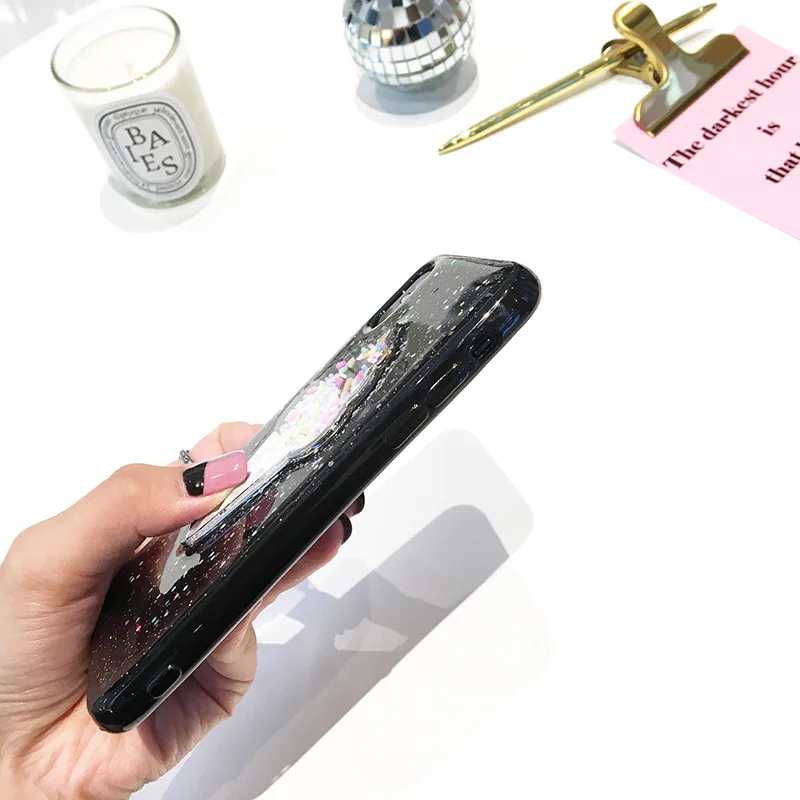 Jiban Новые блестящие 3D Мороженое Радуга Блёстки Телефон чехол для iPhone X 8 плюс Блеск