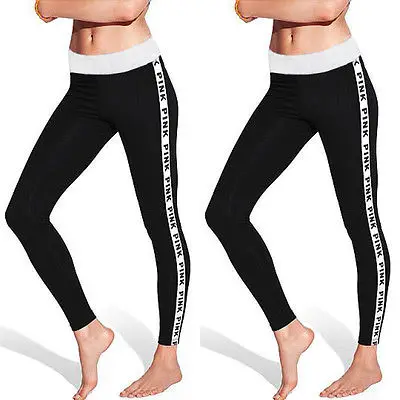 Женские хлопковые леггинсы хипстерские для фитнеса серые розовые с буквенным