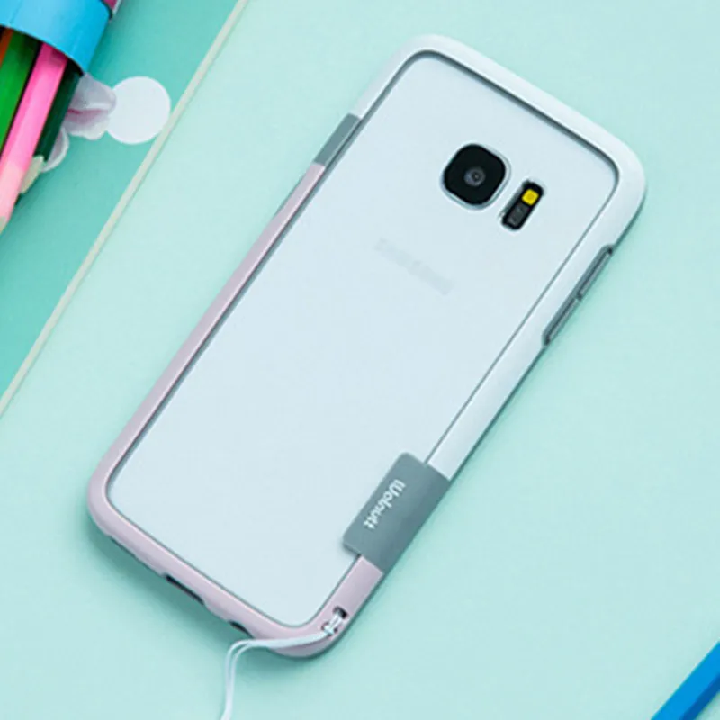 Для samsung S7 edge Note8 роскошный прочный армированный гибридный мягкий чехол с рамкой