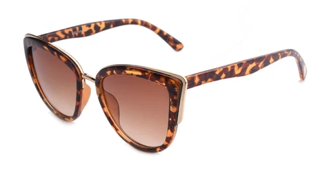Женские солнцезащитные очки кошачий глаз, винтажные брендовые солнцезащитные очки в полуметаллической оправе с заклепками, 608M