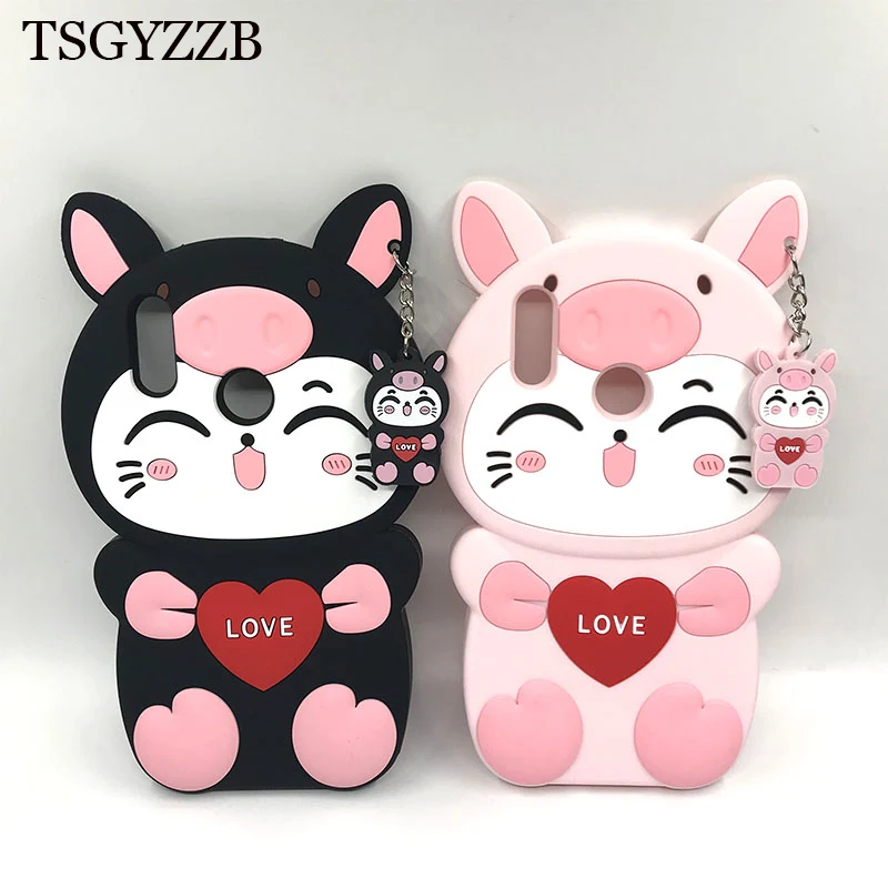 

Чехол для Huawei Honor 10 Lite, чехол 6,21 дюйма, Мягкая силиконовая задняя крышка для Huawei P Smart 2019, чехол с милым котом, чехол для телефона Nova 3 3i