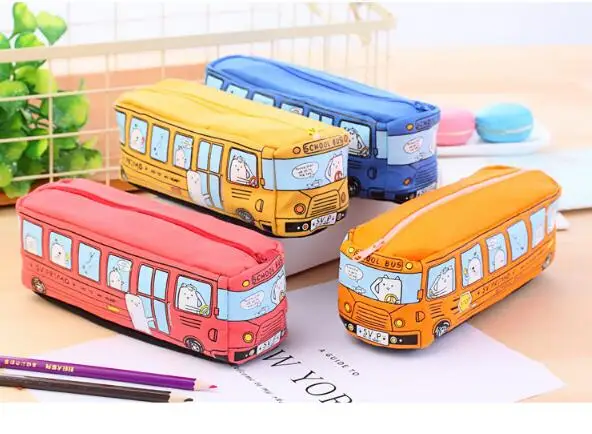 Kawaii Penccute школьный чехол карандаш для автобуса вместительная Холщовая Сумка