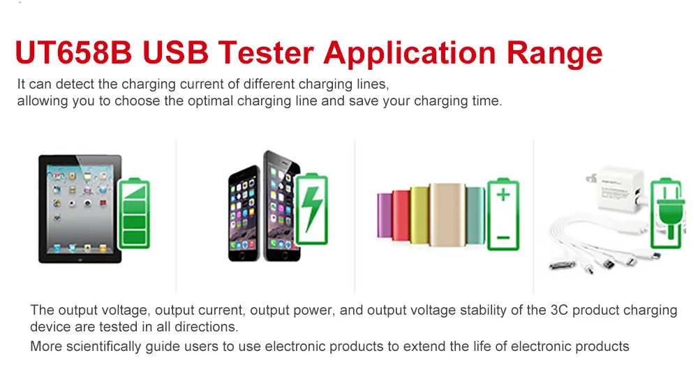 USB тестер UNI-T UT658B dc Цифровой вольтметр UT658 напряжение измеритель тока Амперметр детектор Банк питания зарядное устройство индикатор