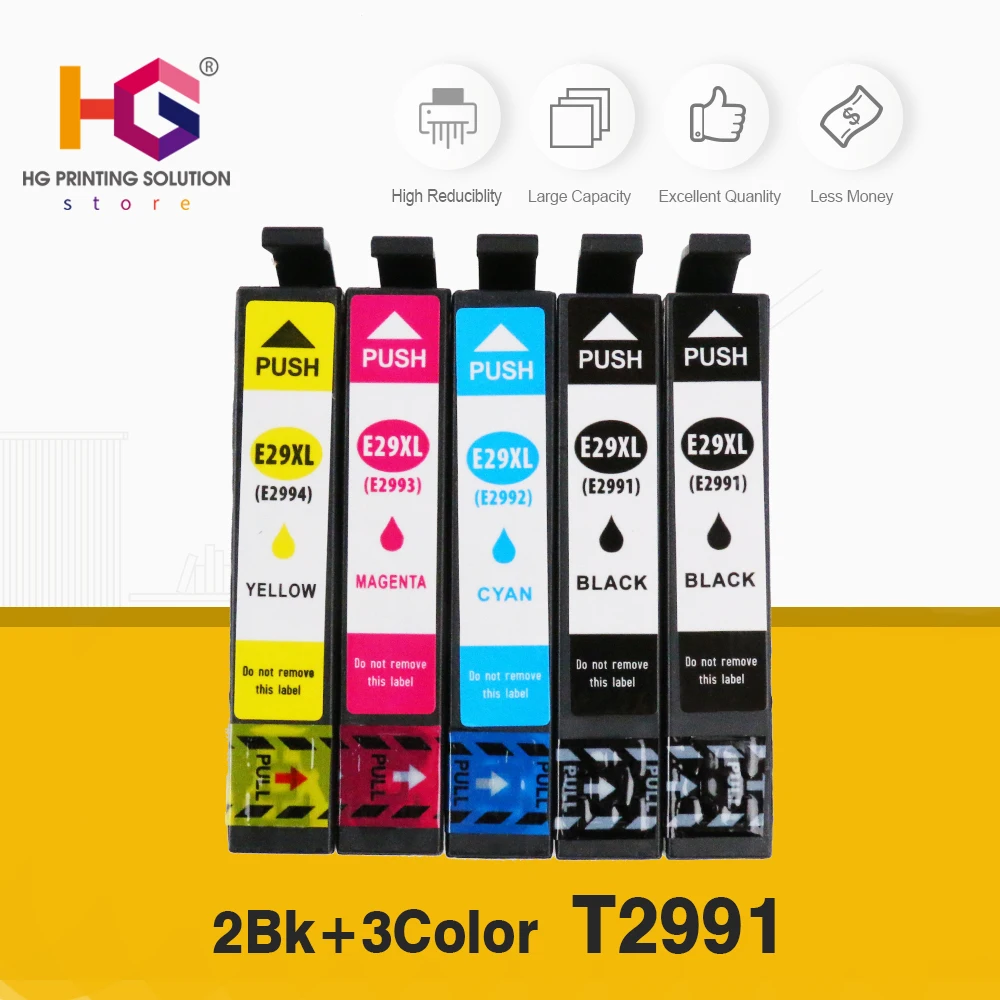 2BK 1C 1M 1Y t2991 T2991 29XL Замена патрон чернил для принтера EPSON XP245 XP247 XP255 XP257 XP332 XP335 XP342 XP 235 245 247 255 257 332 335 342 - Цвет: 2BK 1C 1M 1Y t2991