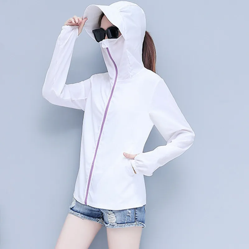 2019 модные Легкая куртка Для женщин летом солнцезащитный крем одноцветное пальто