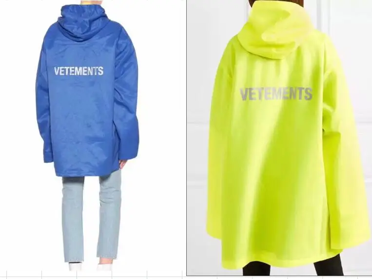 2018 новейший Топ в стиле хип-хоп kanye west Vetements один размер ветровка на молнии