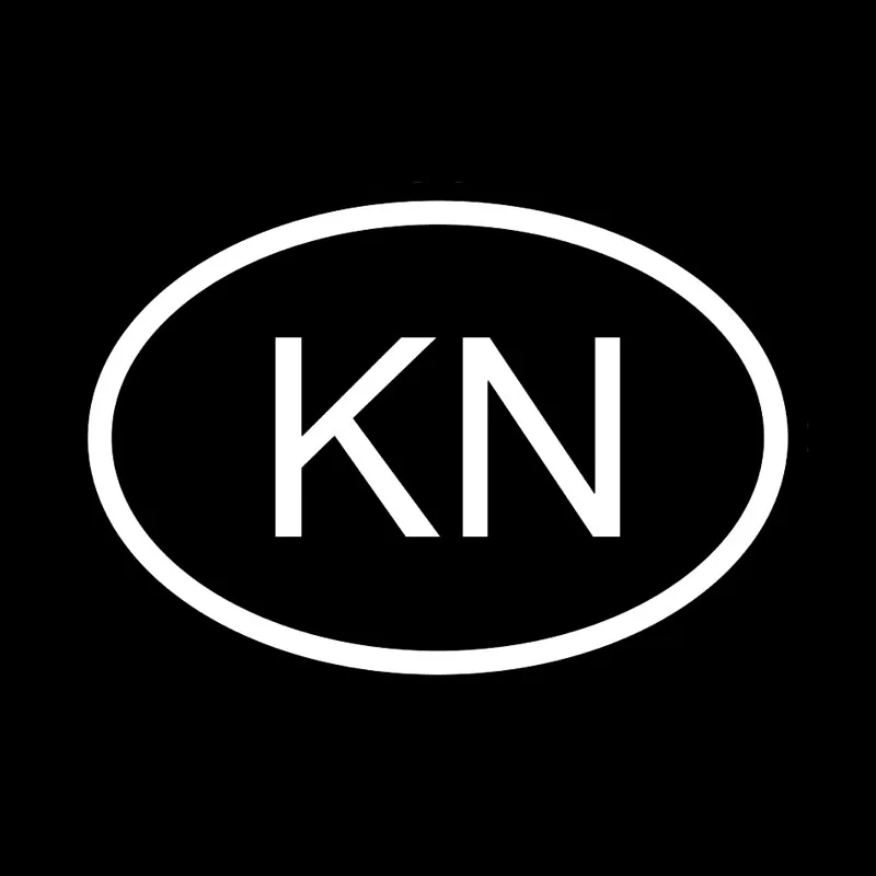YJZT 14 8 см * 10 Автомобильная Наклейка Виниловая наклейка KN SAINT KITTS и NEVIS код страны