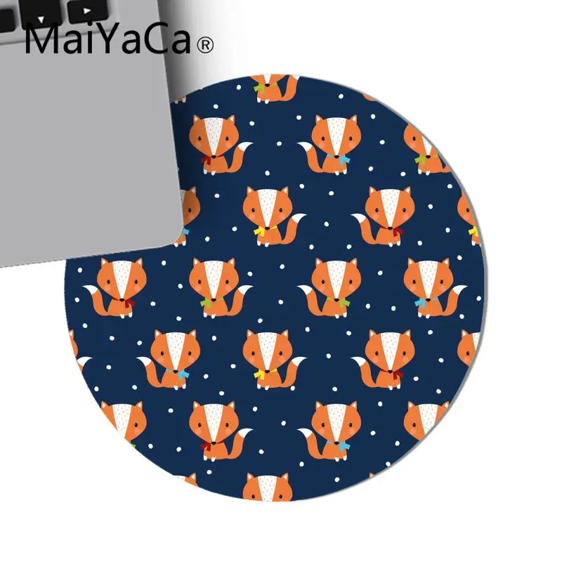 Maiyaca животные более милые лиса кошка DIY дизайн игровой с узором круглый коврик для мыши игровая мышь подкладка для коврика для ноутбука Ноутбук для геймеров Настольный коврик