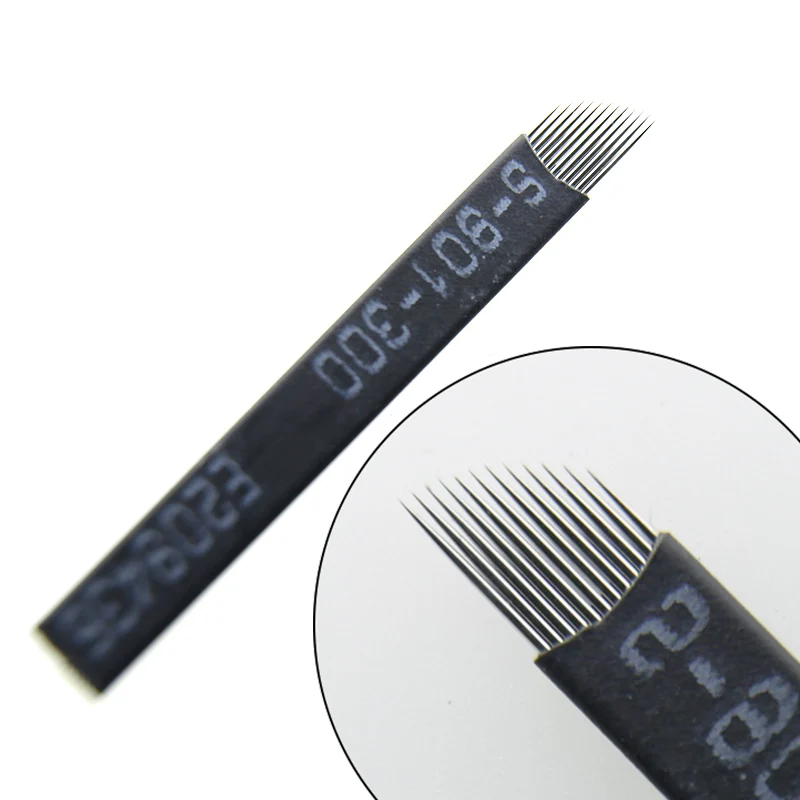 50 шт. Flex 7 9 11 12 14 16 18 21U Pin laminas Перманентный макияж tebori бровей Иглы татуировки лезвие для микроблейдинга lamina Blade