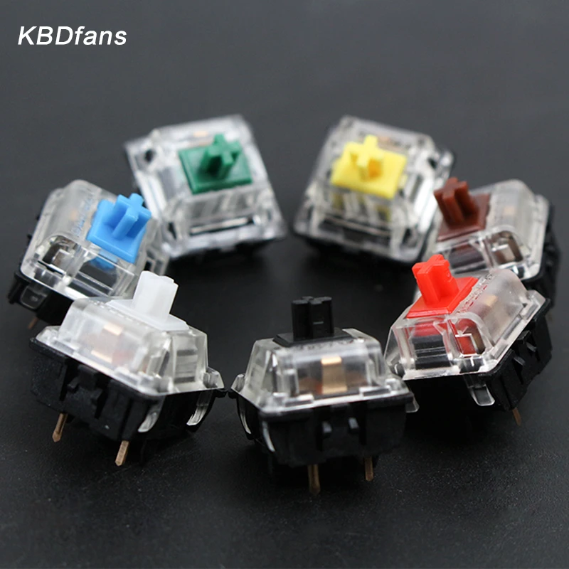 Механическая клавиатура gateron прозрачный чехол-клон cherry clone mx коричневые синие