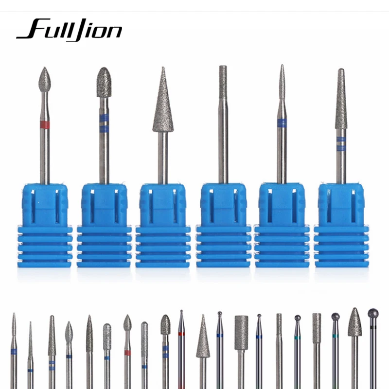 Fulljion 1 шт. Алмазная дрель для ногтей фрезы маникюра и педикюра электрические