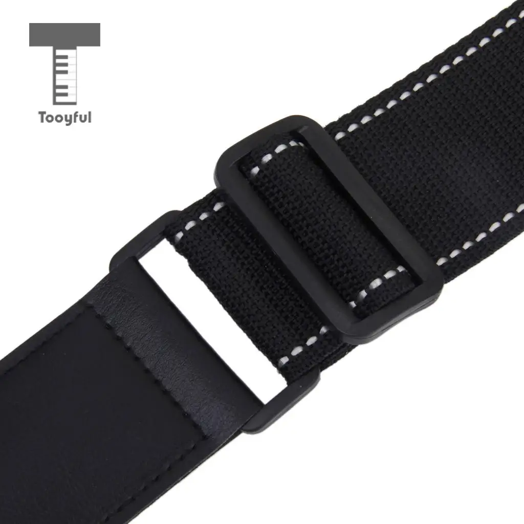 Кожаный нейлоновый мягкий прочный ремень для гитары Tooyful регулируемый