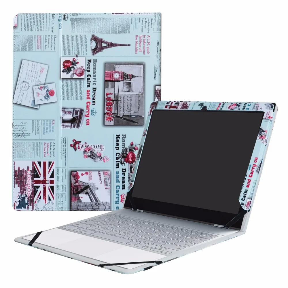 

Чехол для 12,3 дюймового ноутбука Google Pixelbook (12,3 дюймов HD IPS Touch), складная подставка из искусственной кожи, чехол 2 в 1