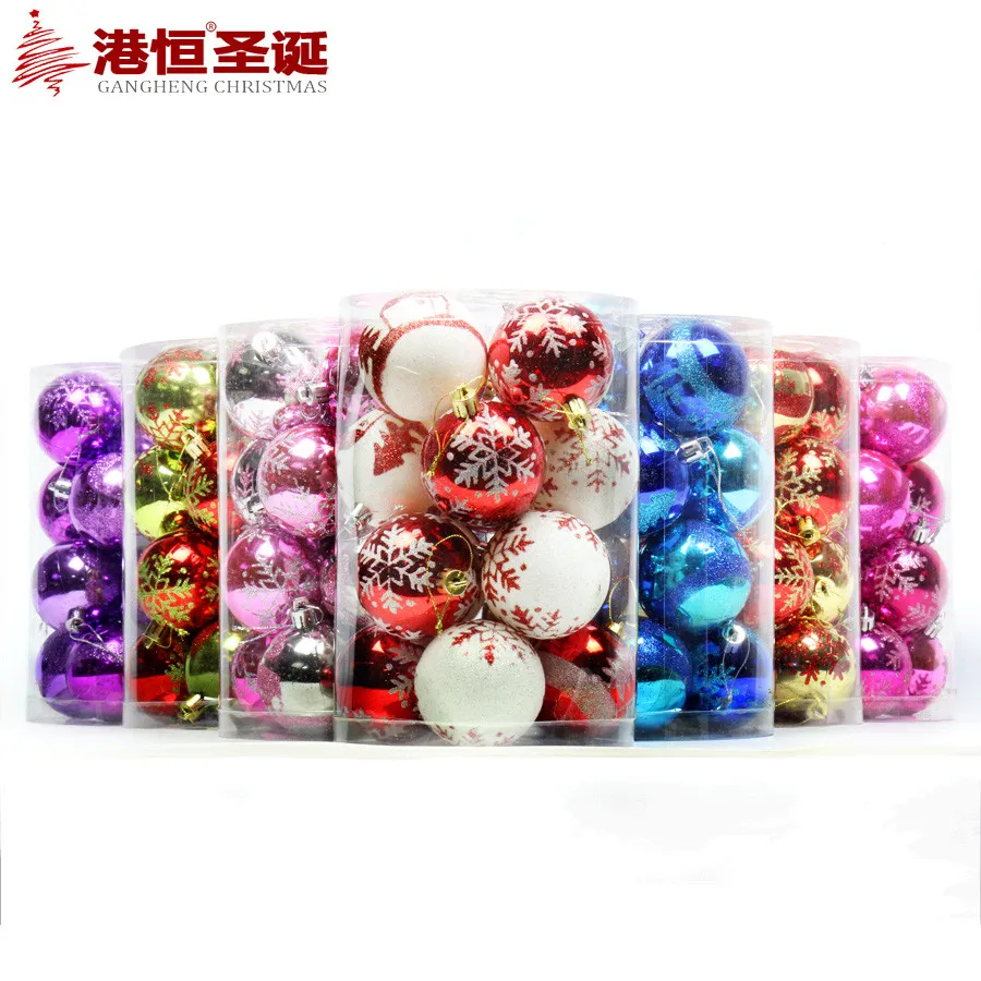 16pcs Christmas Balls 4-8cm Light Painted Decoration for Home Restaurant Hotel Tree Decor Mix Colors | Дом и сад
