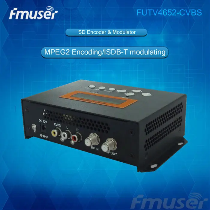 FUTV4652C ISDB T MPEG2 SD кодировщик модулятор (тюнер CVBS in RF out) для домашнего использования
