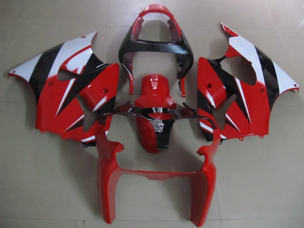 Набор обтекателей для кузова Kawasaki ZX 6R 2000 2001 2002 Красный Белый Черный Обтекатели ZX6R