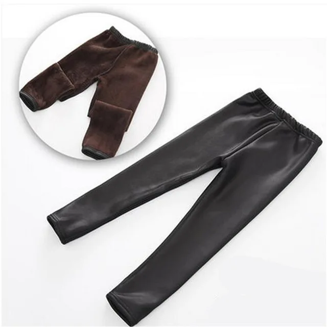 2020 осенне-зимние женские флисовые леггинсы из искусственной кожи | Мать и ребенок
