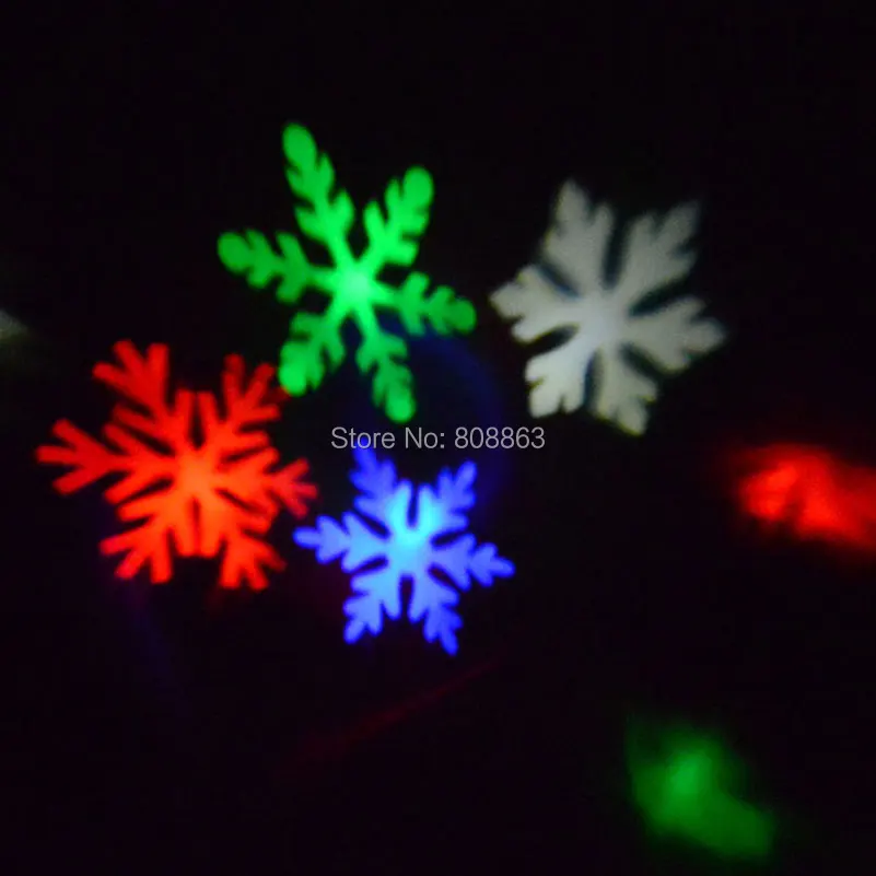Открытый водонепроницаемый белый RGB светодиодный проектор с изображением снега для отдыха, танцевальный диско, Рождественское дерево, настенный Ландшафтный садовый светильник T116