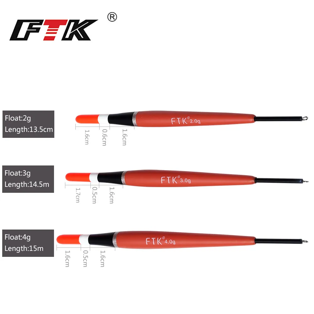 FTK Barguzinsky Fir, 10 шт./лот, поплавок, вес 2 г, 3 г, 4 г, поплавок для рыбалки, длина 13,5 см, 14,5 см, 15,5 см, поплавок