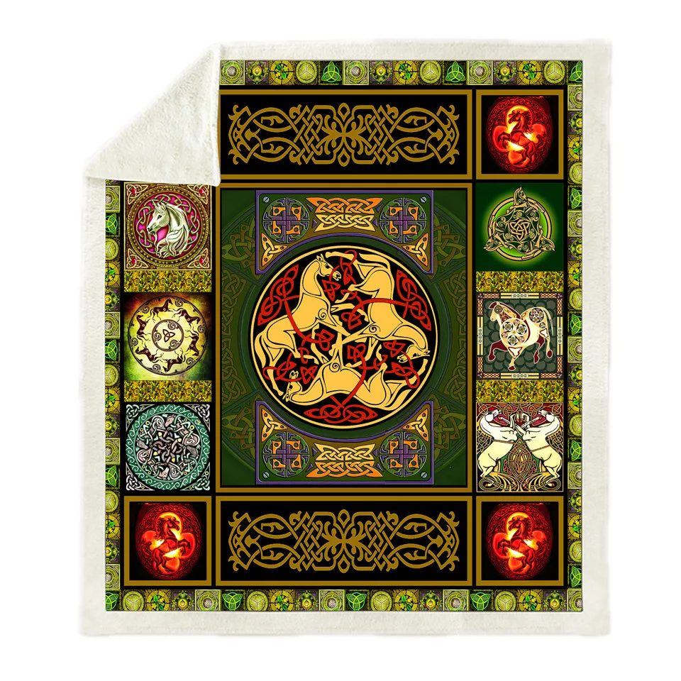 Мягкое нишевое Флисовое одеяло SOFTBATFY с изображением лошади покрывало для дивана