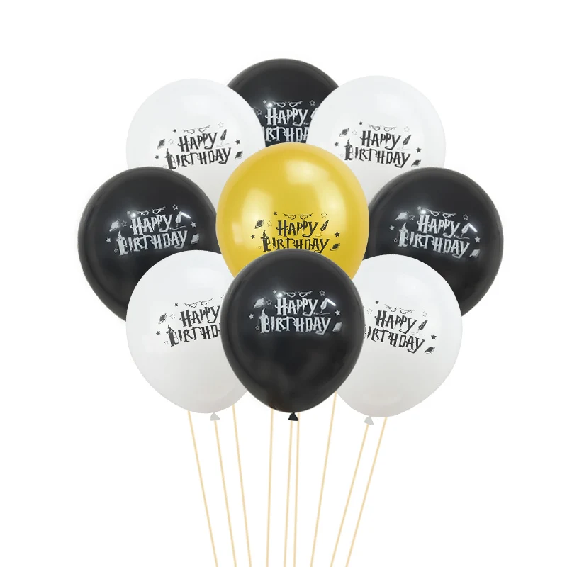 С Днем Рождения декоративный латексный шар баннер торт Топпер флаги для