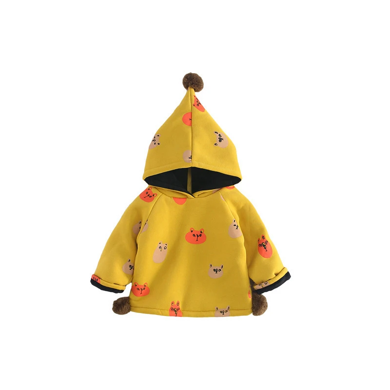 Детский весенне осенний свитер с длинными рукавами и принтом медведя точечный