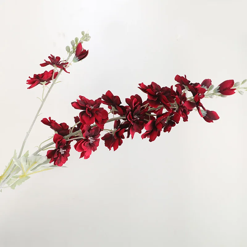 Wine Red Длинный стволовых Шелковый Искусственный цветок Свадебные цветы украшения Флорес Флер artificielle - Цвет: Wine Red