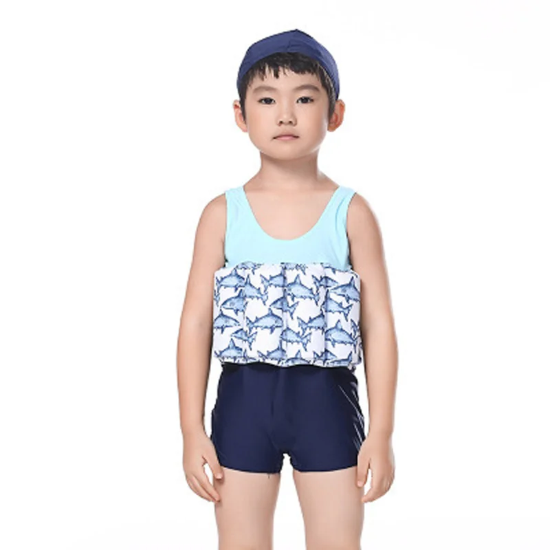 

baby Siamese environmental buoyancy swimwear boys swimwear on piece