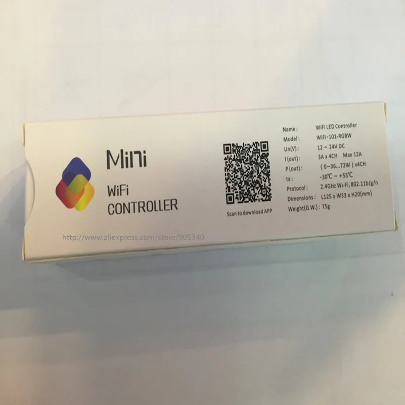 Миллион цветов Мини wifi rgbw контроллер iOS/Android приложение RGBW светодиодный