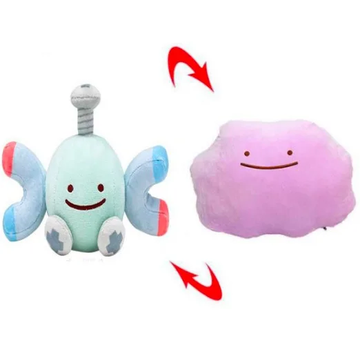Magnemite 25 см аниме карманное животное Ditto Подушка трансформер Furret Eevee Umbreon Magnemite Magikarp Мягкие плюшевые куклы игрушки SA1666a - Цвет: Magnemite