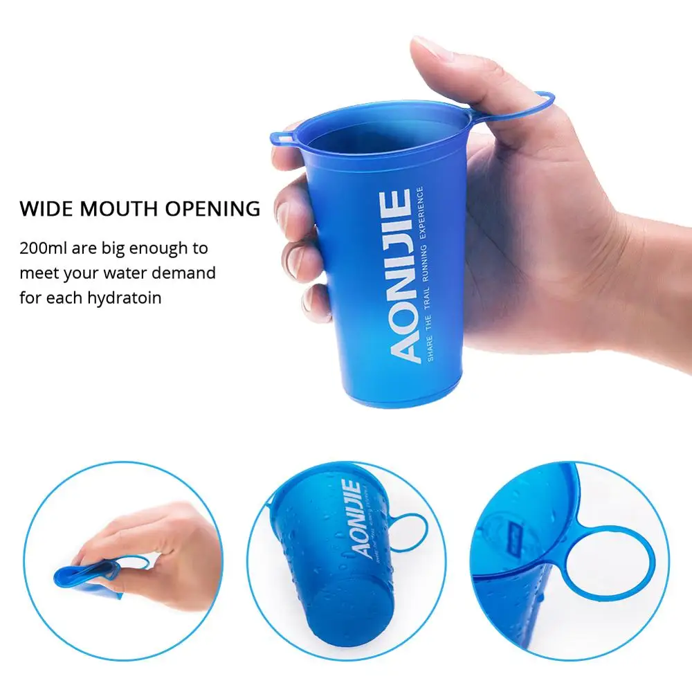 AONIJIE мягкая складная термополиуретановая бутылка для воды бега кемпинга походов