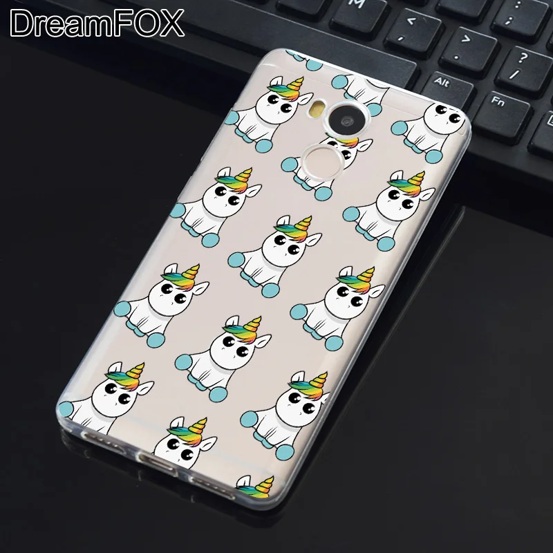 DREAMFOX M088 милый Радужный Единорог силиконовый чехол-накладка из мягкого ТПУ чехол