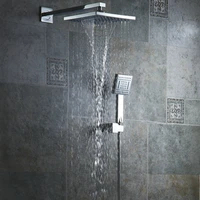 becola free shipping 8 inch rainfall shower head bathroom handheld shower waterfall type shower head and shower arm br 9905