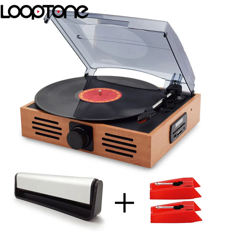Электронный проигрыватель для виниловых пластинок и Чистящая Щетка CD/LP +